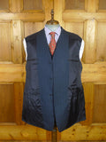 26/0812 kent haste lachter 2023 savile row bespoke blue herringbone weave 4-piece worsted suit (portly cut) 48 regular to long