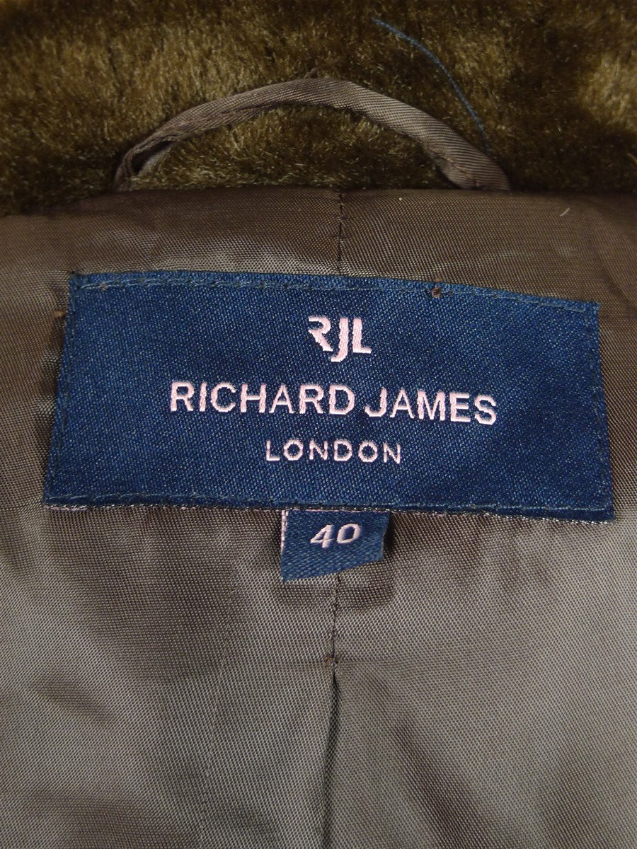 26/0826 richard james savile row brown 'teddy bear' style motoring car coat overcoat w/ belt (rrp £800) 38-40