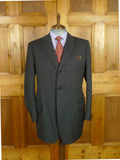 26/0811 kent haste lachter 2016 savile row bespoke charcoal grey nailhead weave 4-piece worsted suit (portly cut) 47 regular to long
