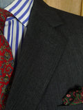 26/0811 kent haste lachter 2016 savile row bespoke charcoal grey nailhead weave 4-piece worsted suit (portly cut) 47 regular to long