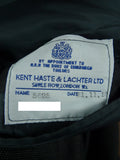 26/0811 kent haste lachter 2016 savile row bespoke charcoal grey nailhead weave 4-piece worsted suit (portly cut) 47 regular to long