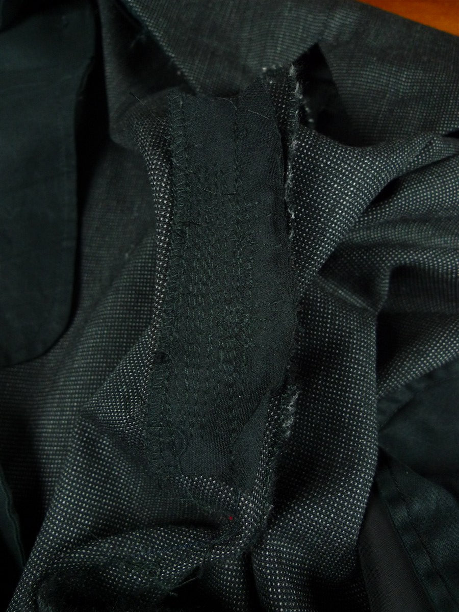 26/0811 kent haste lachter 2016 savile row bespoke charcoal grey nailhead weave 4-piece worsted suit (portly cut) 47 regular to long