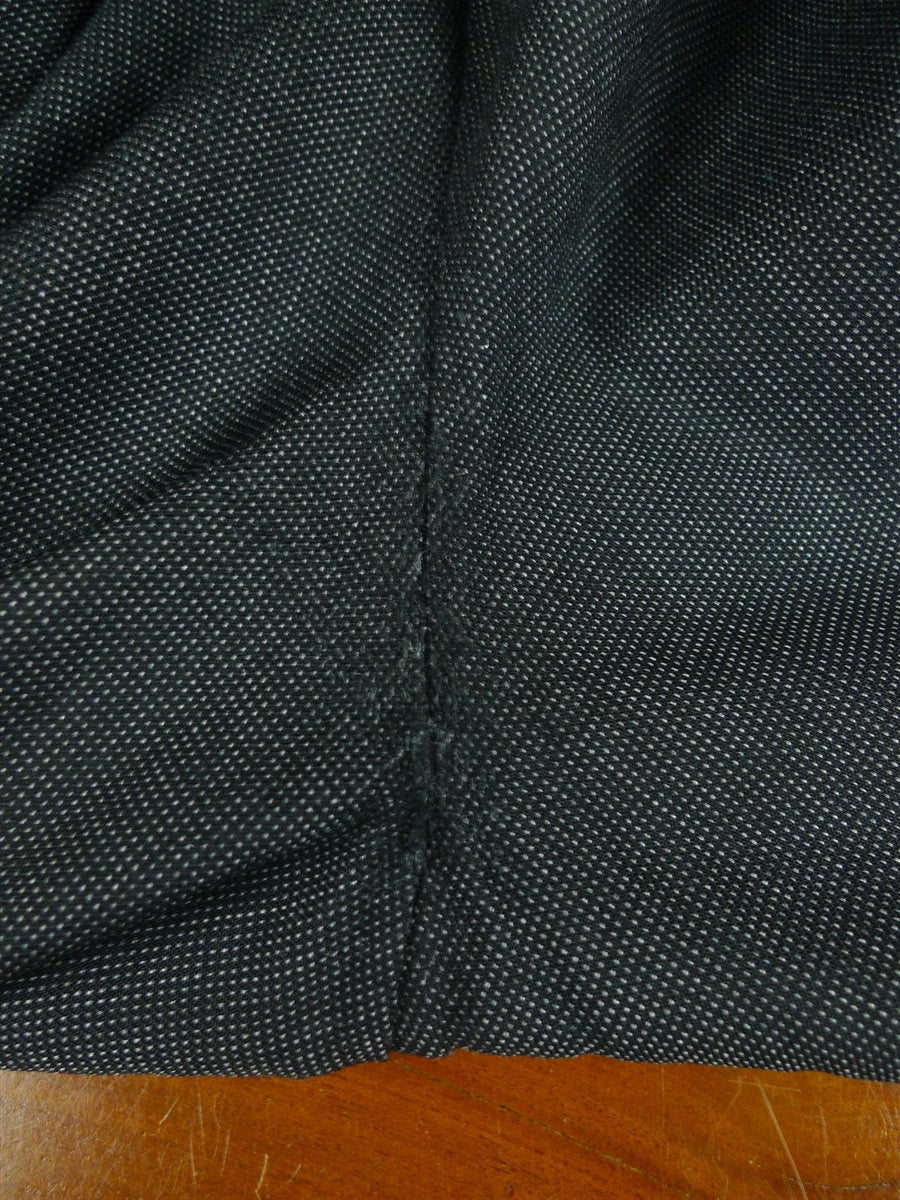 26/0811 kent haste lachter 2016 savile row bespoke charcoal grey nailhead weave 4-piece worsted suit (portly cut) 47 regular to long