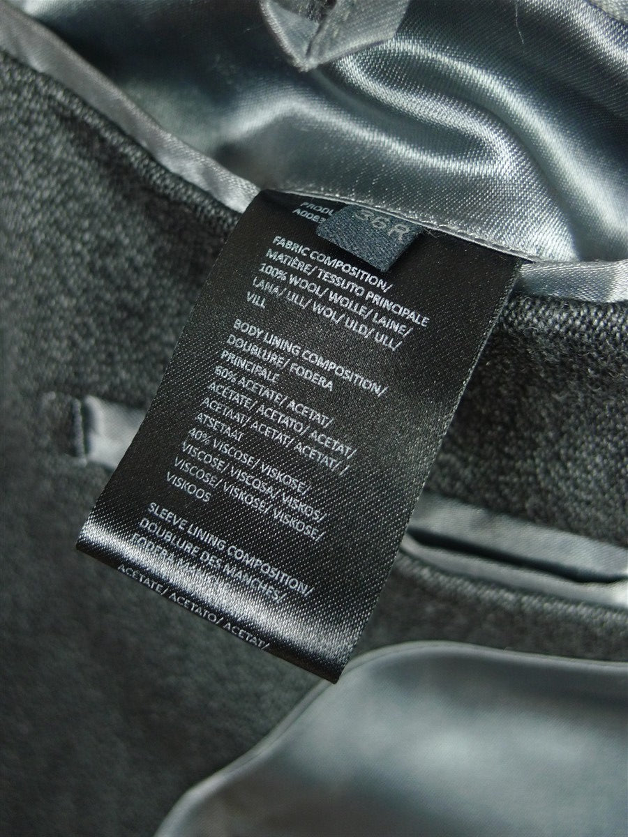 26/0815 immaculate crombie grey venetian wool covert coat overcoat w/ velvet collar (rrp £700) 36 regular