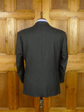 26/0828 couch & hoskin 2015 city of london bespoke pale grey rope-stripe d/b worsted flannel suit 44-45 short