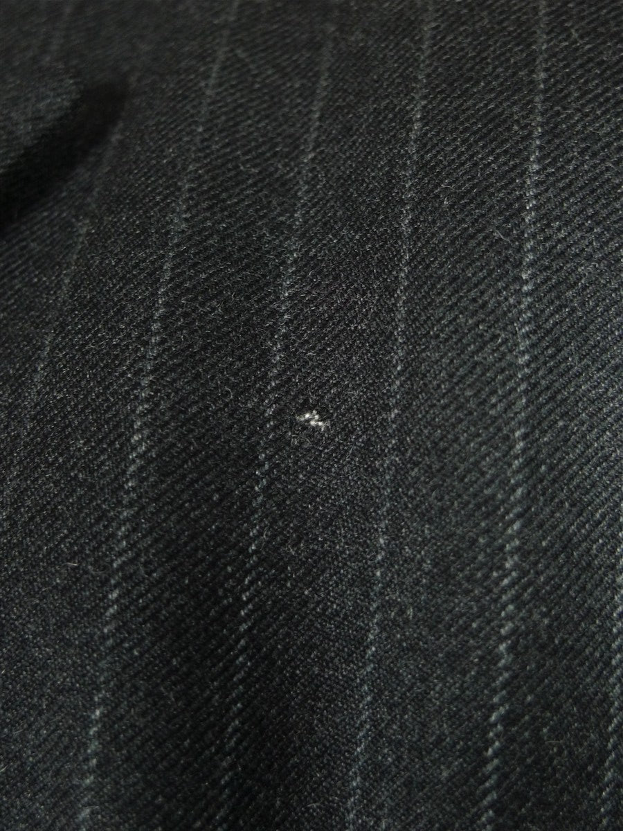 26/0828 couch & hoskin 2015 city of london bespoke pale grey rope-stripe d/b worsted flannel suit 44-45 short