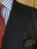 26/0829 near immaculate couch & hoskin 2015 city of london bespoke charcoal grey grey / red pin-stripe d/b worsted suit 44-45 short