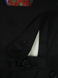 26/0829 near immaculate couch & hoskin 2015 city of london bespoke charcoal grey grey / red pin-stripe d/b worsted suit 44-45 short