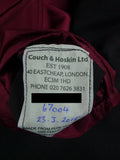 26/0829 near immaculate couch & hoskin 2015 city of london bespoke charcoal grey grey / red pin-stripe d/b worsted suit 44-45 short