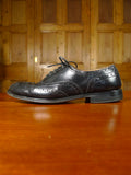 26/0853 vintage tricker's northampton british black brogue leather country shoe uk 10