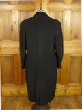 26/0845 stunning 1985 vintage henry poole charcoal grey d/b cashmere 'king coat' overcoat overcoat w/ silk-velvet collar 46