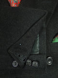 26/0845 stunning 1985 vintage henry poole charcoal grey d/b cashmere 'king coat' overcoat overcoat w/ silk-velvet collar 46