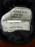 26/0845 stunning 1985 vintage henry poole charcoal grey d/b cashmere 'king coat' overcoat overcoat w/ silk-velvet collar 46