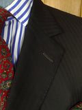 26/0849 immaculate vintage 1999 henry poole savile row bespoke dark brown herringbone worsted suit 42 regular