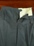 26/0837 immaculate vintage aquascutum grey worsted flannel flat front trouser w/ daks tabs 34