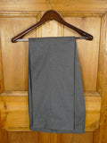 26/0837 immaculate vintage aquascutum grey worsted flannel flat front trouser w/ daks tabs 34