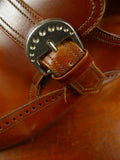 26/0851 vintage lloyd jennings london brown brogue monk-strap shoe uk 8.5