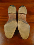 26/0851 vintage lloyd jennings london brown brogue monk-strap shoe uk 8.5