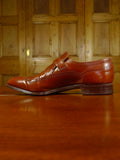 26/0851 vintage lloyd jennings london brown brogue monk-strap shoe uk 8.5