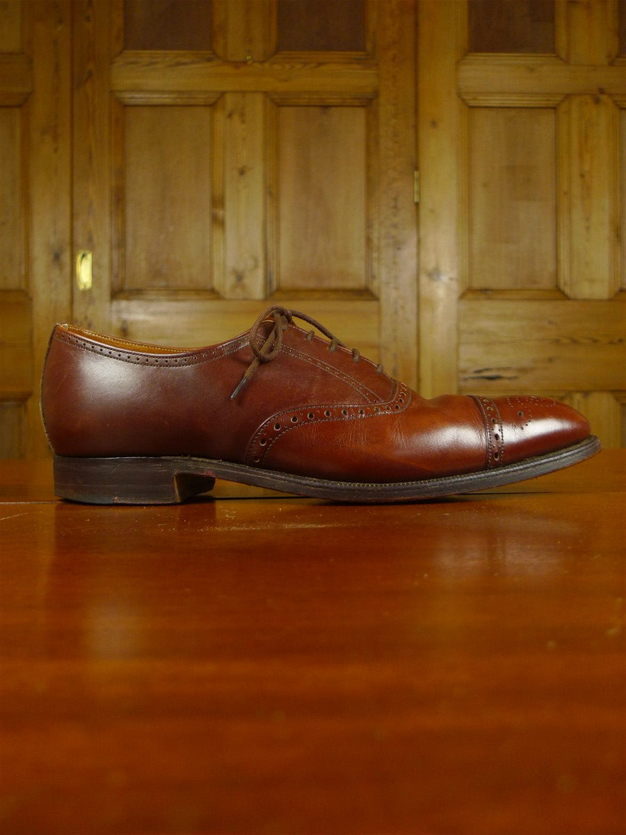 26/0850 vintage 1980s austin reed london brown brogue shoe uk 8.5