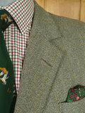 26/0846 immaculate vintage british bespoke tailored green wp check green herringbone tweed suit 42 regular to long