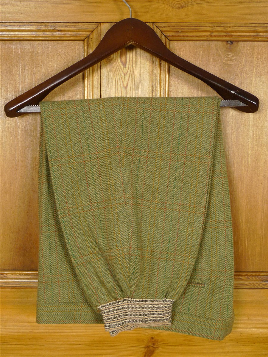 26/0843 vintage bladen green wp check tweed shooting breeks 34-38