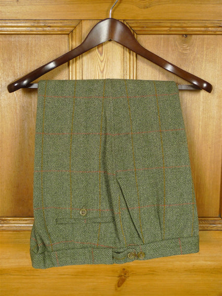 26/0844 vintage  green wp check tweed shooting breeks 33-35