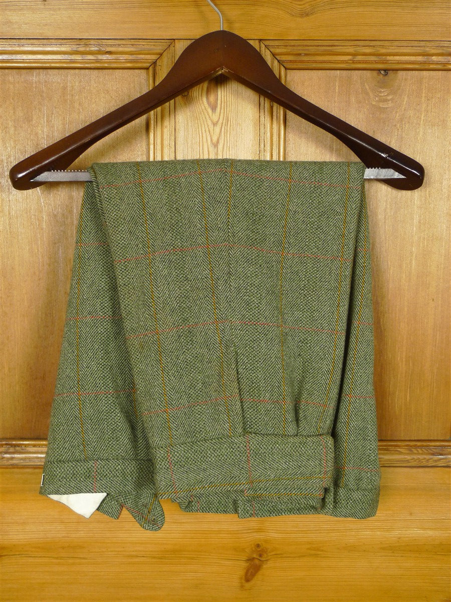 26/0844 vintage  green wp check tweed shooting breeks 33-35