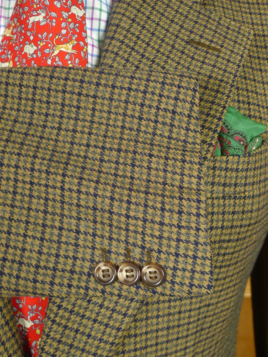 26/0835 vintage harrods brown shepherds check cashmere blend sports jacket blazer 40 regular