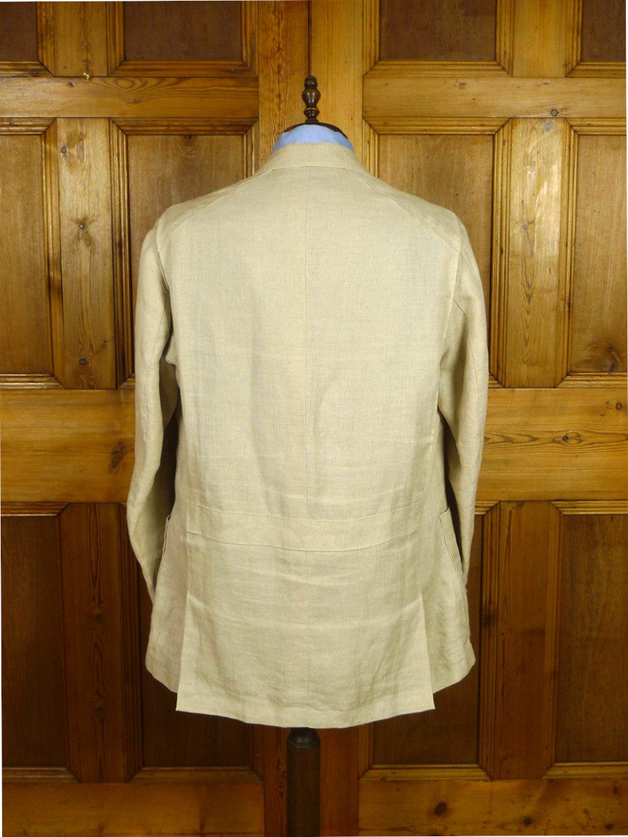 26/0847 immaculate 2015 kent haste lachter savile row bespoke unstructured linen chore jacket blazer 48 regular to long