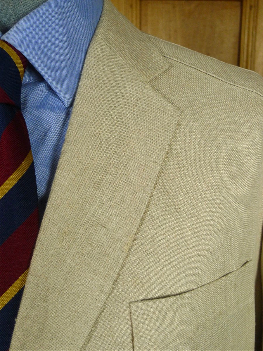 26/0847 immaculate 2015 kent haste lachter savile row bespoke unstructured linen chore jacket blazer 48 regular to long
