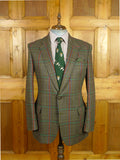 26/0831 vintage daks signature khaki glen check wool sports jacket 42 long