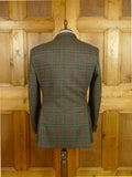 26/0831 vintage daks signature khaki glen check wool sports jacket 42 long