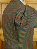 26/0831 vintage daks signature khaki glen check wool sports jacket 42 long