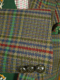 26/0831 vintage daks signature khaki glen check wool sports jacket 42 long