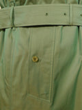 26/0857 wonderful vintage daks 2-tone green 100% cotton belted raincoat mac w/ removable red wool liner 42-44