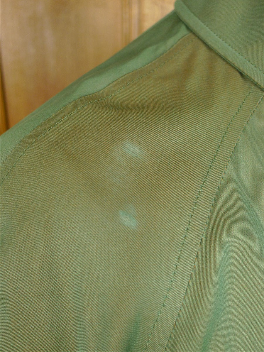 26/0857 wonderful vintage daks 2-tone green 100% cotton belted raincoat mac w/ removable red wool liner 42-44