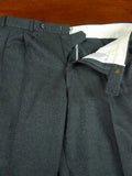 26/0860 daks grey worsted flannel twin-pleat trouser w/ turn-up 34-36