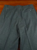 26/0860 daks grey worsted flannel twin-pleat trouser w/ turn-up 34-36