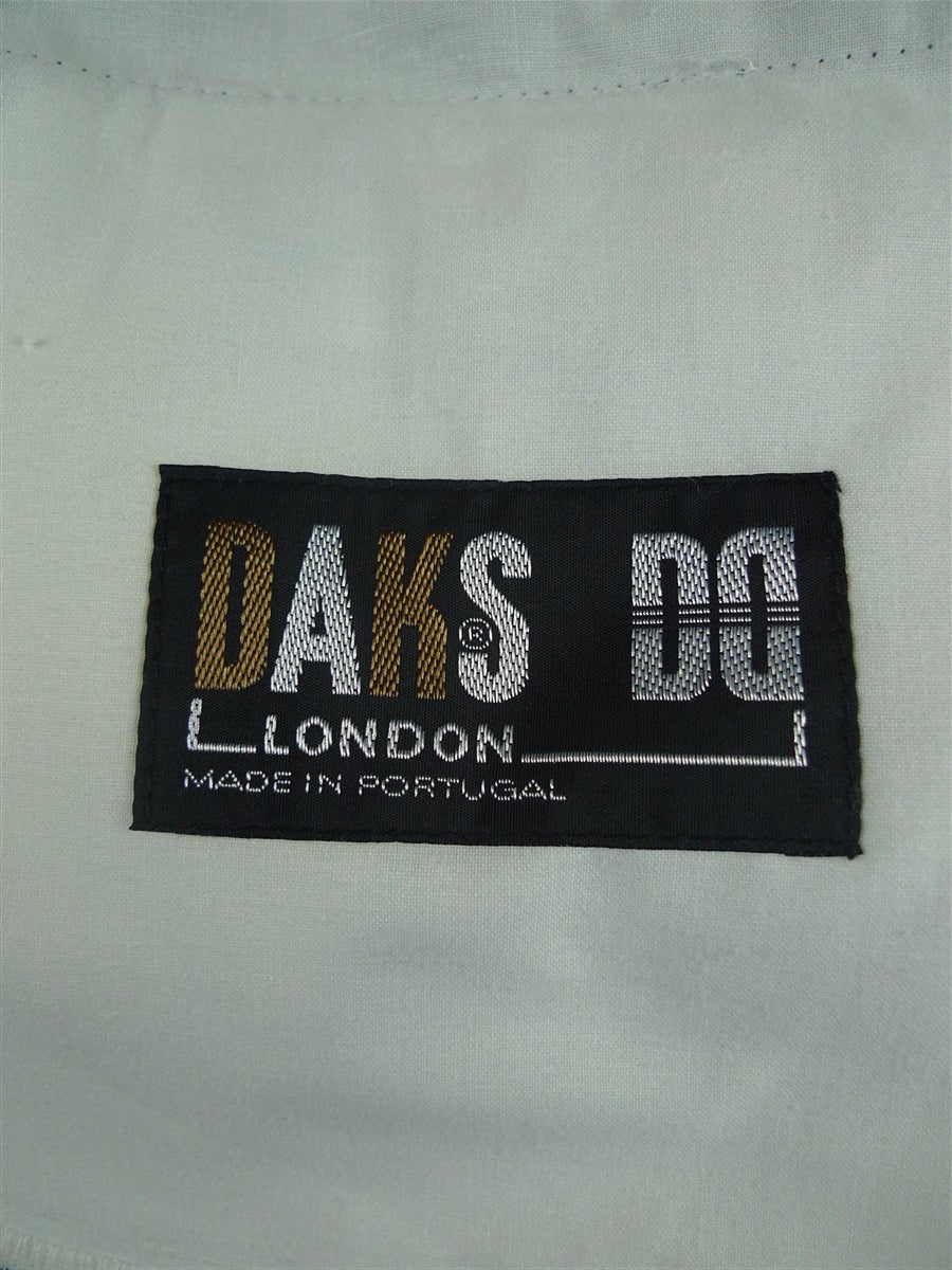 26/0860 daks grey worsted flannel twin-pleat trouser w/ turn-up 34-36