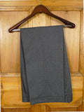 26/0860 daks grey worsted flannel twin-pleat trouser w/ turn-up 34-36