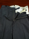 26/0864 vintage savile row bespoke high-rise 'cashmere -stripe' worsted morning dress trouser 28-32