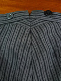 26/0864 vintage savile row bespoke high-rise 'cashmere -stripe' worsted morning dress trouser 28-32