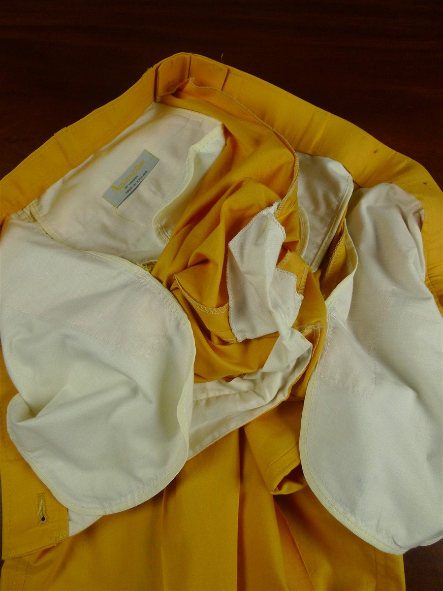 26/0865 vintage aquascutum yellow gold cotton summer trouser chino 30-33