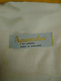 26/0865 vintage aquascutum yellow gold cotton summer trouser chino 30-33
