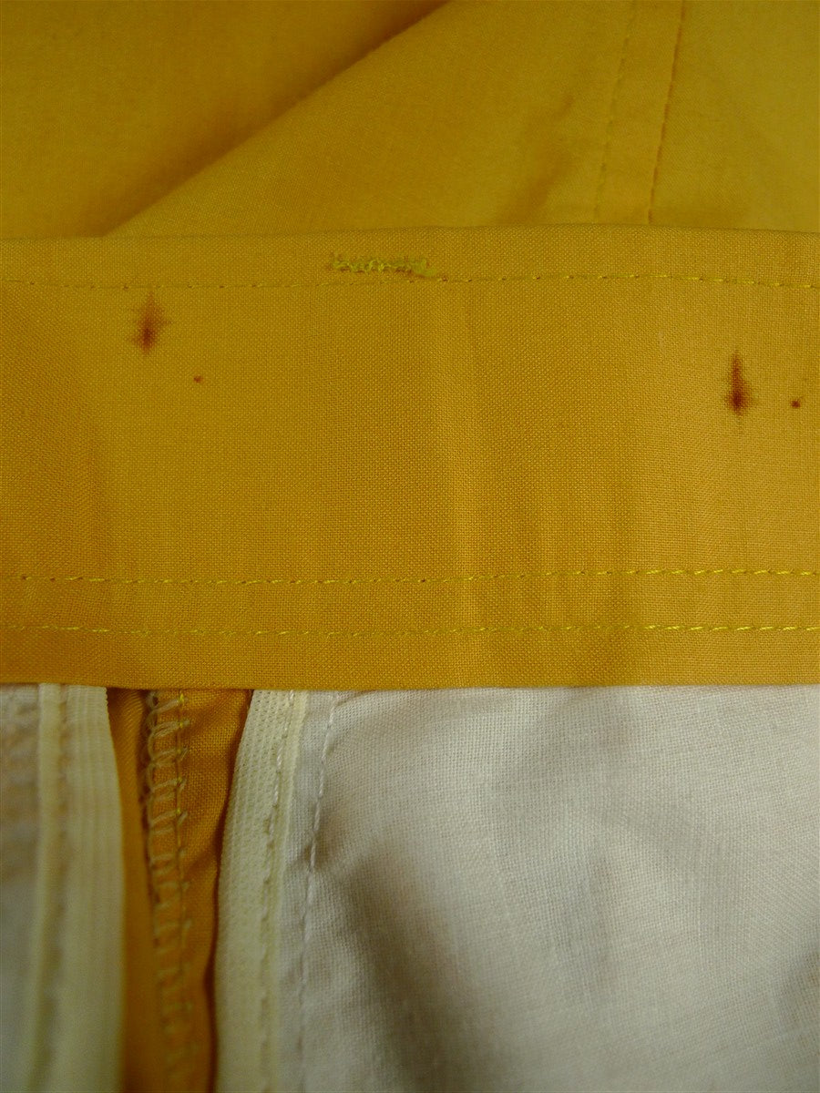 26/0865 vintage aquascutum yellow gold cotton summer trouser chino 30-33