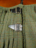 26/0874 immaculate sutherland sporting tweed company green wp check heavyweight kilt 40-42