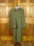 26/0871 vintage scottish tailor-made green wp check tweed inverness cape 46