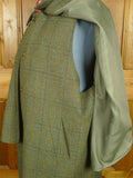 26/0871 vintage scottish tailor-made green wp check tweed inverness cape 46
