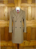 26/0876 immaculate nearly new aquascutum wool & 105 cashmere d/b fawn brown herringbone overcoat coat 36